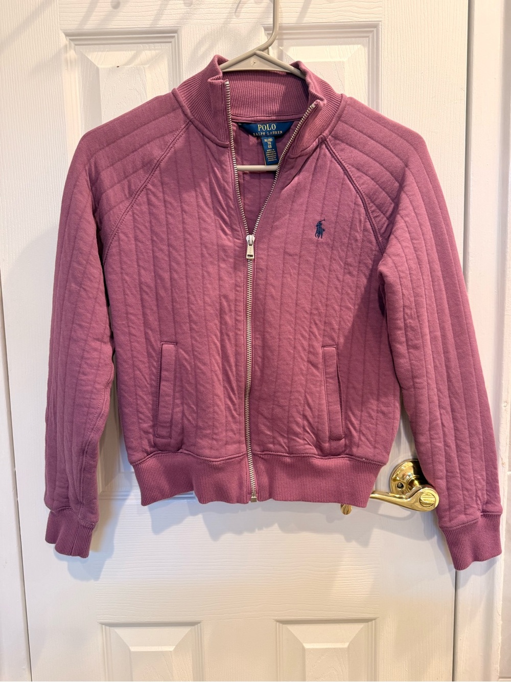 Polo by Ralph Lauren Kids Quilted Jacket in Tea Rose Size XL/16